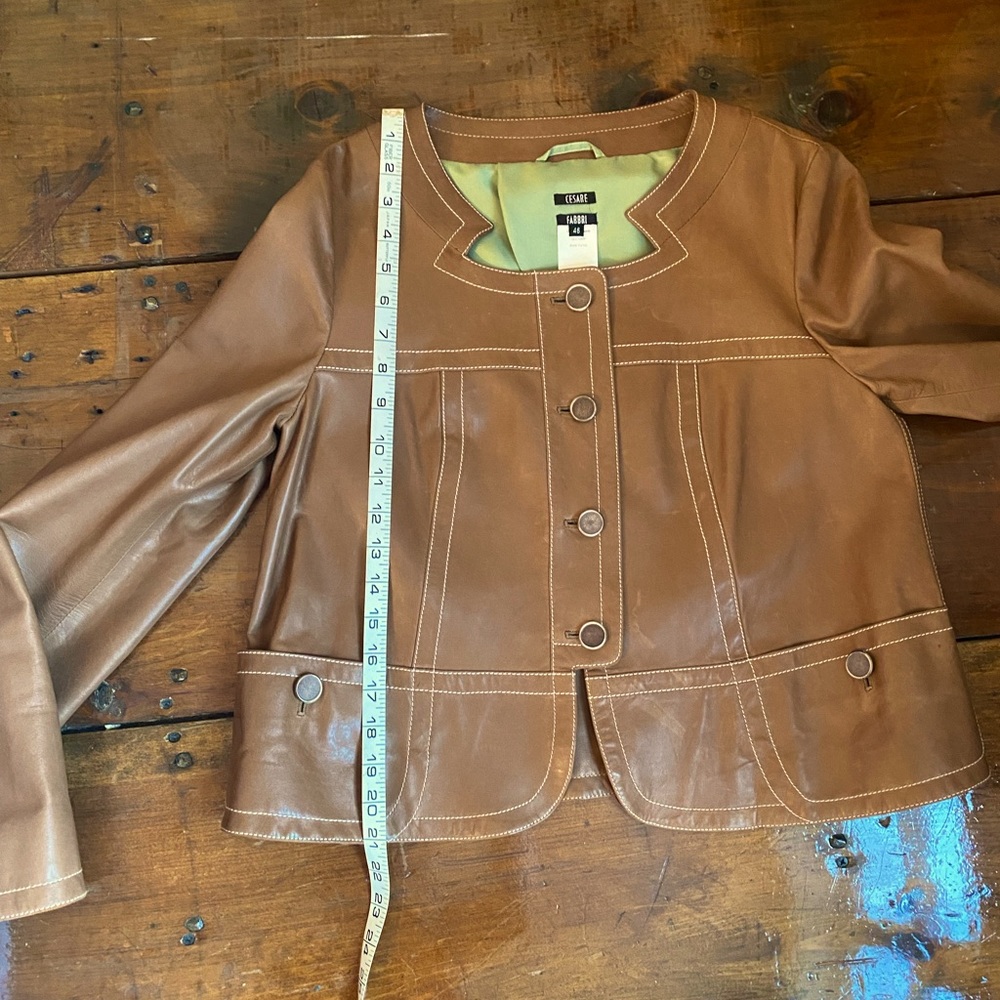 Cesare Fabbri leather Jacket - Size 46 - Picture 7 of 13